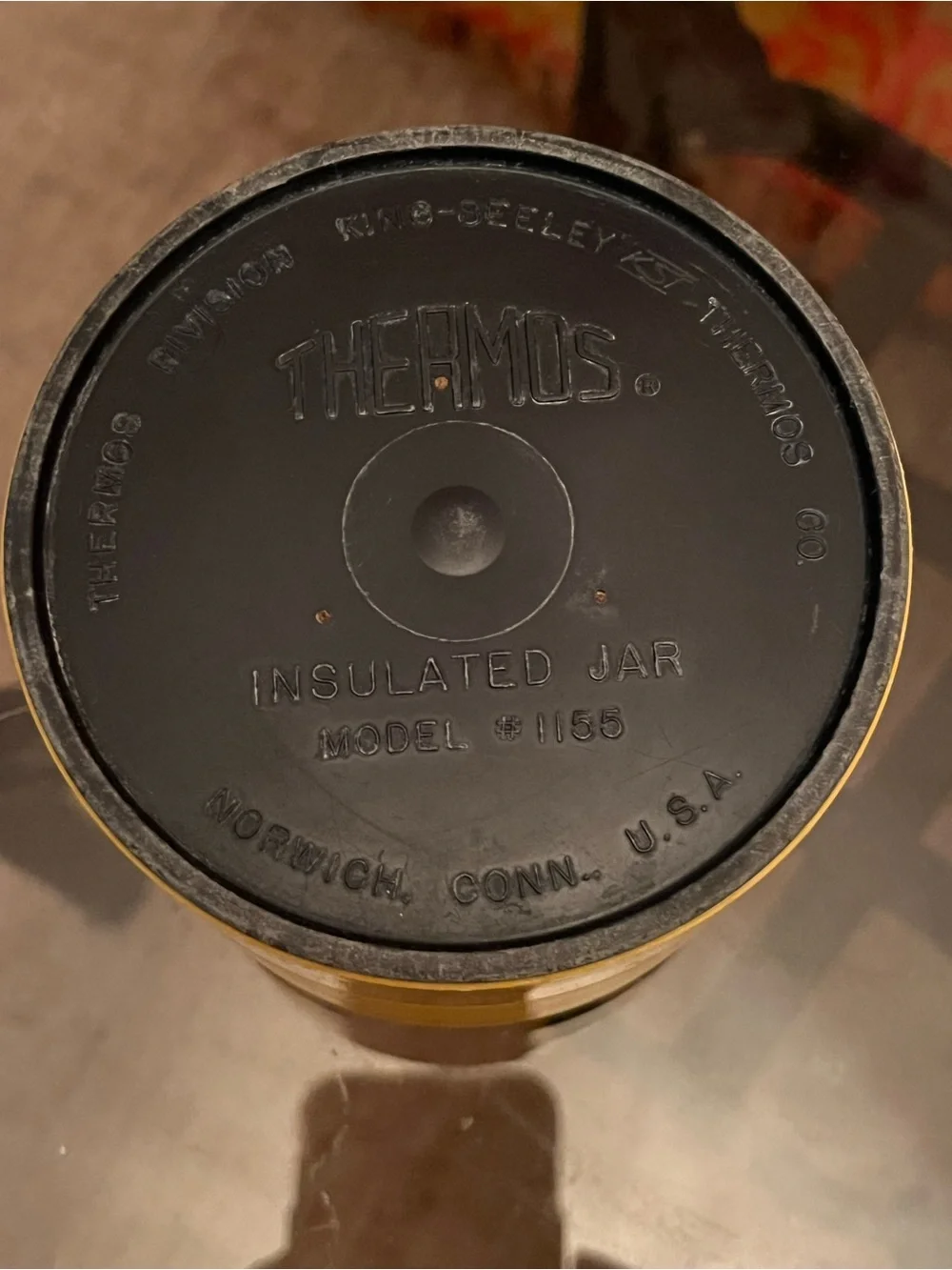 Vintage Thermos Mustard Yellow Insulated Container